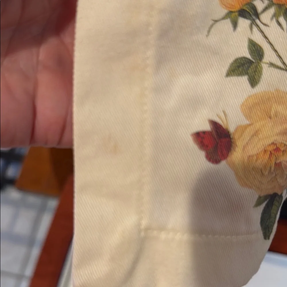 Coasters Naptins Set of 4 Cream and Yellow with Yellow Roses & Butterflies
